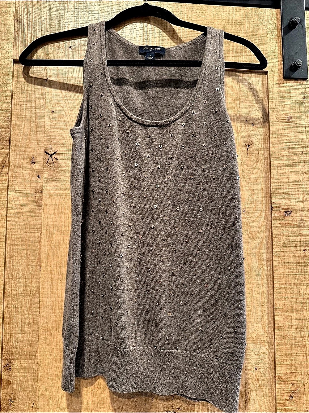 Banana Republic Studded Sleeveless Tank in Brown